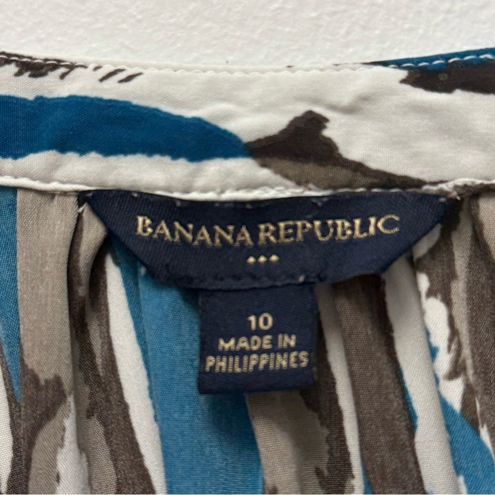 Banana Republic Teal and Brown Abstract Dress - Picture 3 of 3